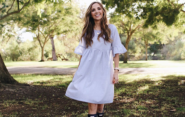 Bell sleeve swing dress sale