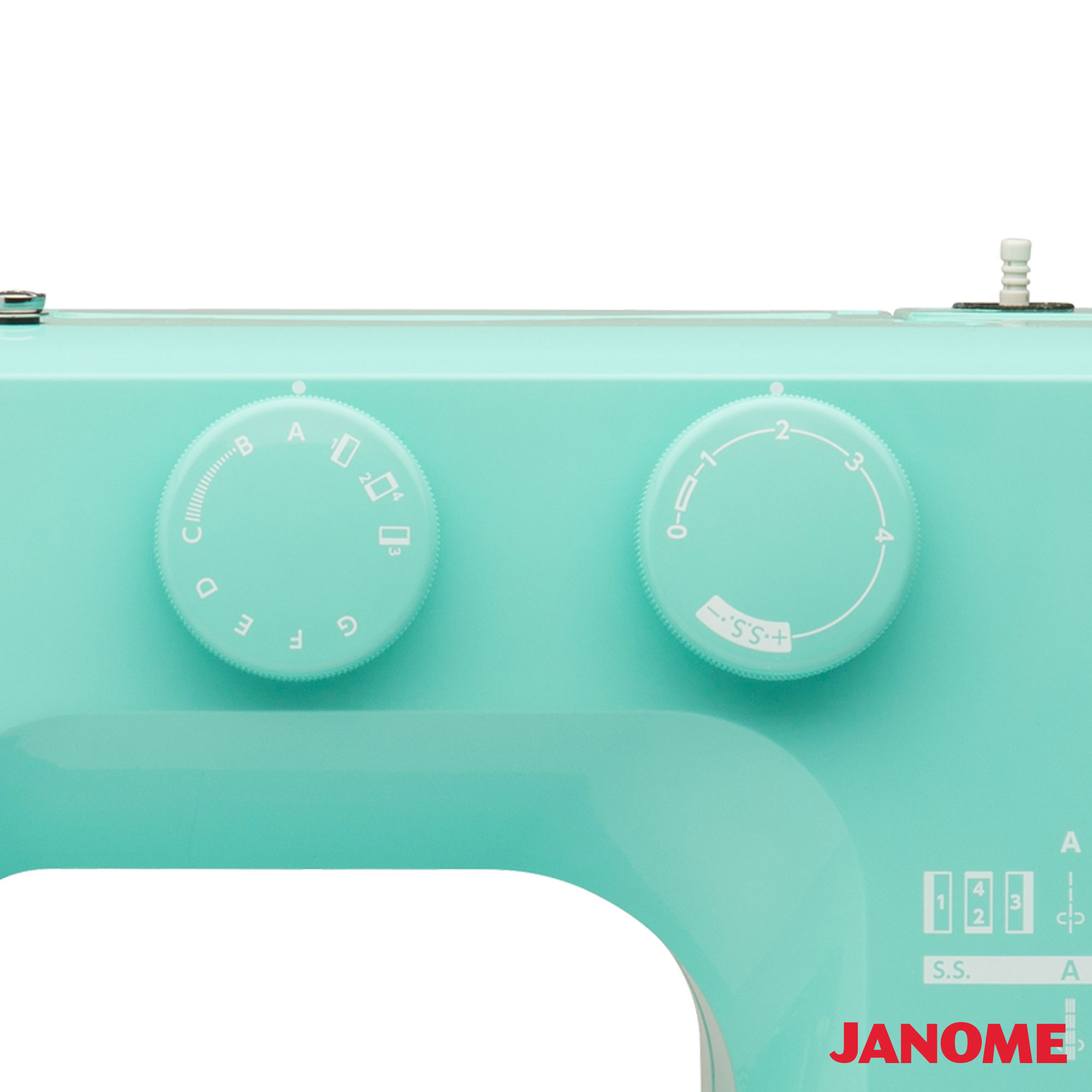 Janome Arctic Teal Crystal Easy-to-Use Sewing Machine 001crystal - The Home  Depot