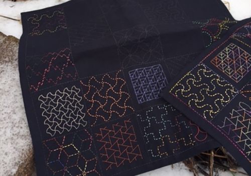 Love the look of Sashiko stitching but not interested in doing it all by  hand?