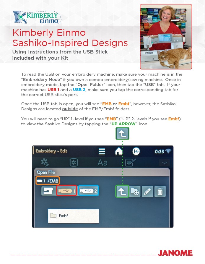 Kimberly Einmo Sashiko-Inspired Design kit - FREE Shipping over