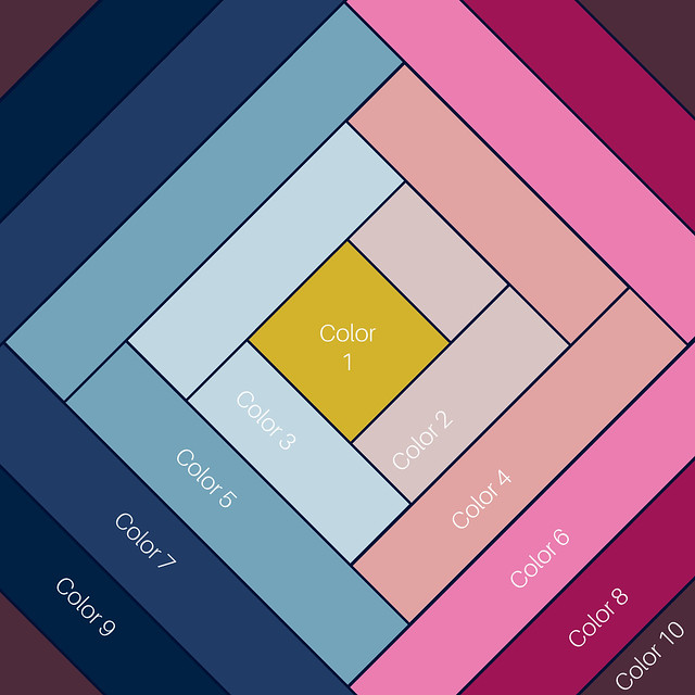 Moon Garden Block Fabric Diagram