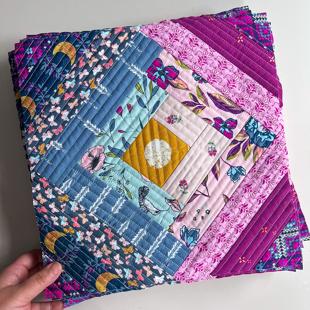 Moon Garden QAYG Quilt Blocks