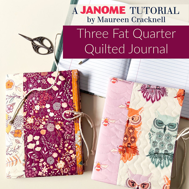 Three Fat Quarter Quilted Journals by MCH x Janome