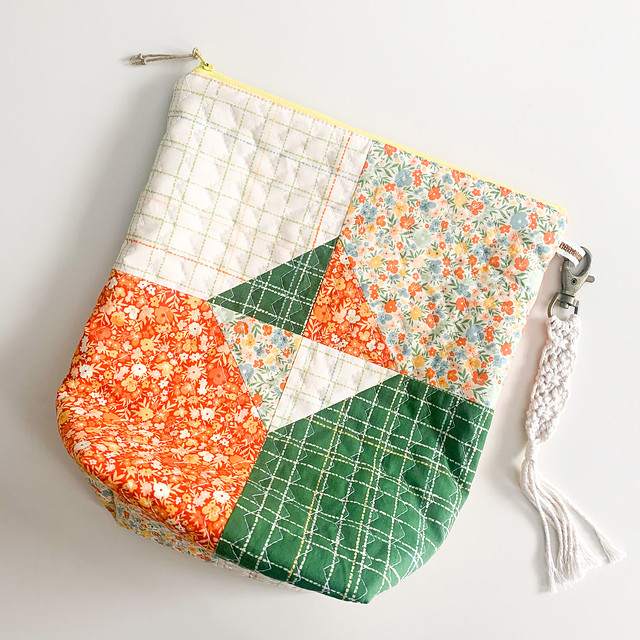 Four Fabric Quilted Project Bag